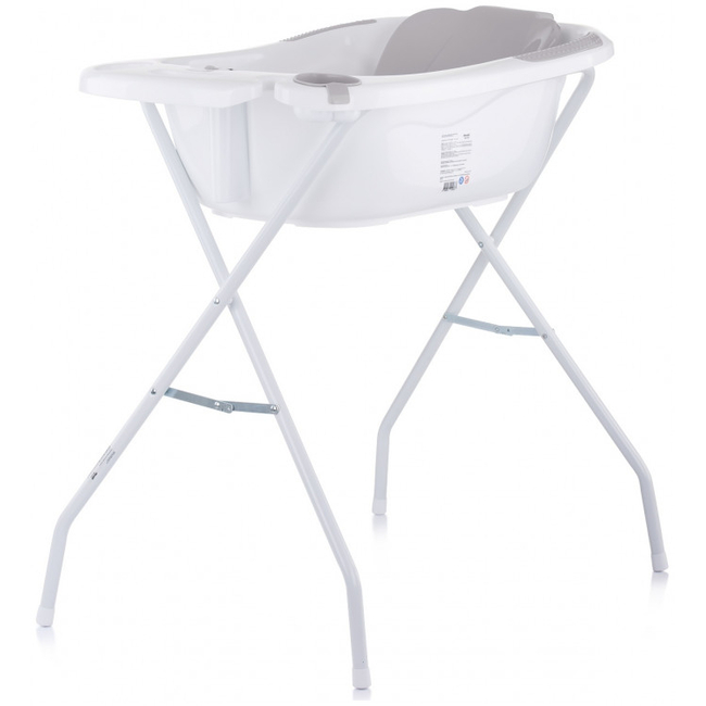 Chipolino Set bath tub, baby bath bed and stand Vela 87cm Grey VKVE00213GY