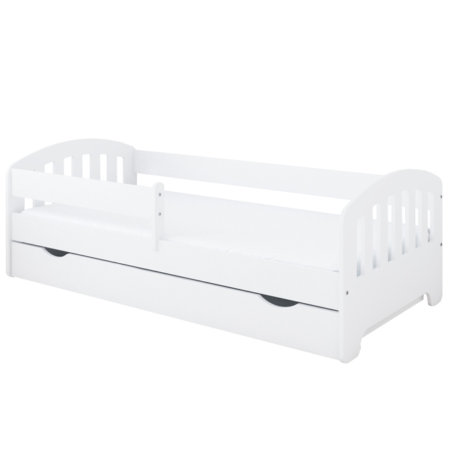 Παιδικό Κρεβάτι Classic 90x200 cm + Προστατευτικό Κάγκελο White