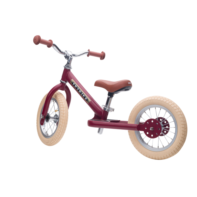 Trybike 2 in 1 Tricycle that converts into a balance bike Vintage Red Matte
