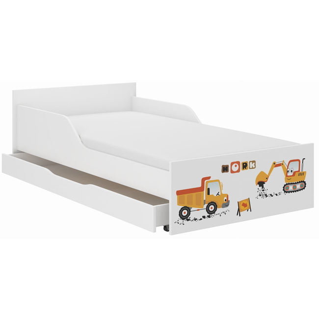 Παιδικό Κρεβάτι Pufi 90x180 cm με Συρτάρι + Δώρο Στρώμα - Construction