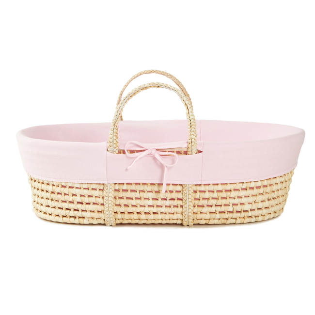 Liner for Moses Basket Ogranoc Cotton Pink