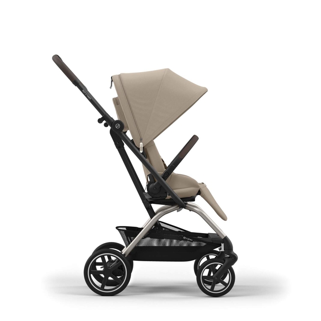 Cybex Eezy S Twist +2 – Καρότσι 360° για Νεογέννητο έως 22kg Almond Beige 524000127