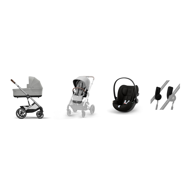 Cybex Balios S Lux 4 in 1 One Box Πολυκαρότσι Stone Grey 524002519