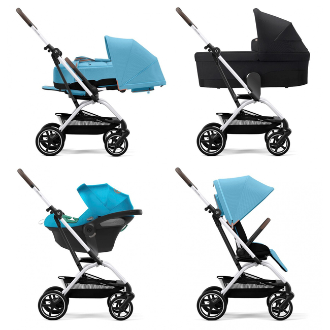 Cybex EEZY S TWIST+ 2 SLV Βρεφικό Καρότσι Beach Blue 522001117