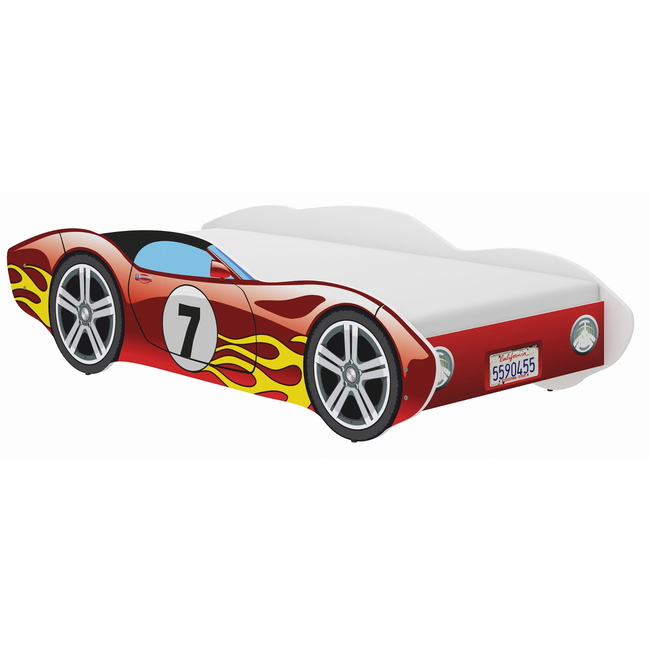 Children's Bed 160 x 80 cm (Gift Mattress) - Red Corvette