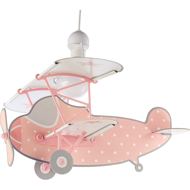 Dalber Ceiling Light For Kids Room - Plane Pink Stars