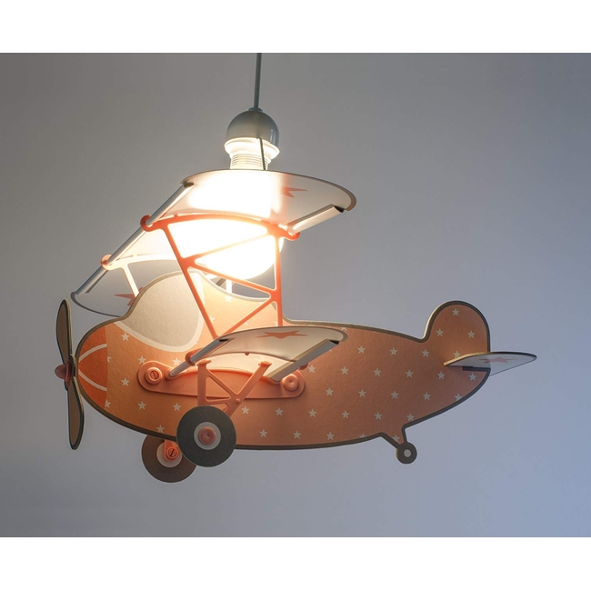 Dalber Ceiling Light For Kids Room - Plane Pink Stars