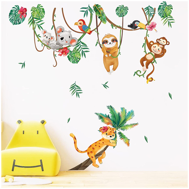 Decalmile Wall Stickers For Kids Room Monkey Koala DM0857A