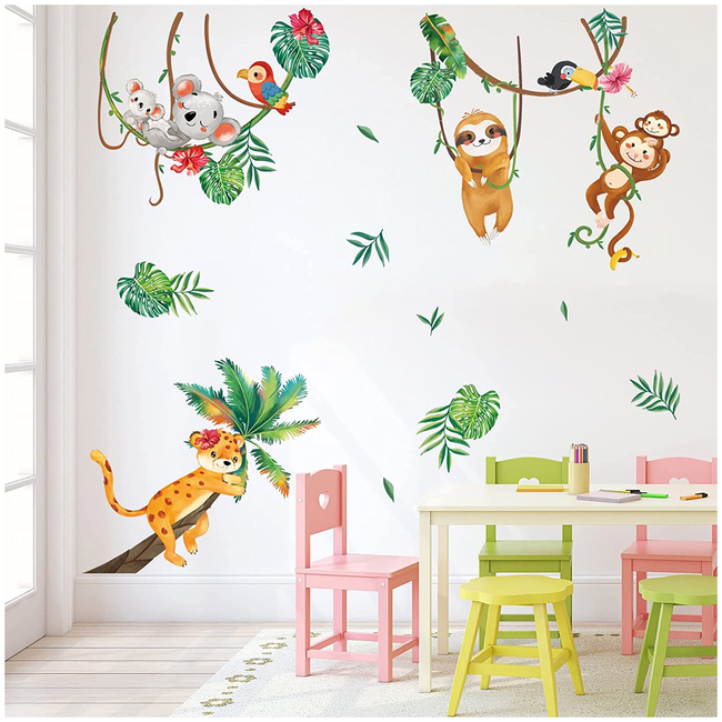 Decalmile Wall Stickers For Kids Room Monkey Koala DM0857A