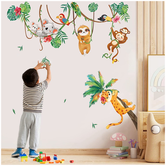 Decalmile Wall Stickers For Kids Room Monkey Koala DM0857A