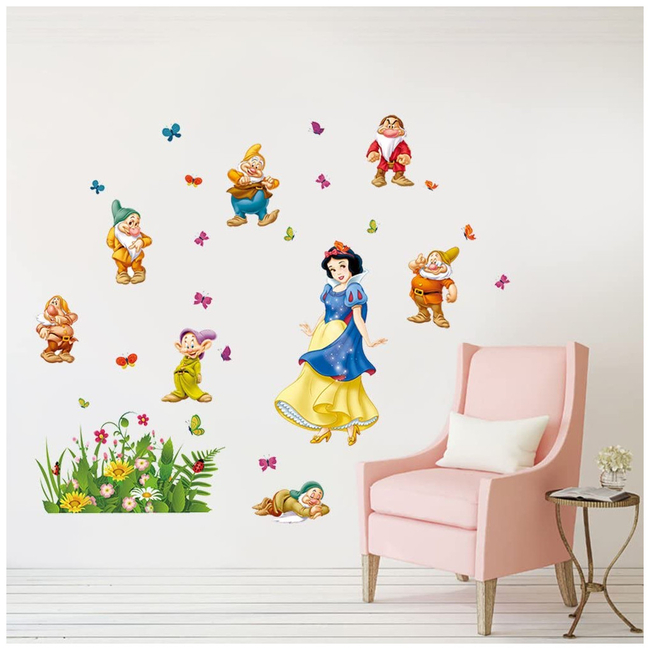 Decalmile Wall Stickers For Kids Room Snow White DM0163