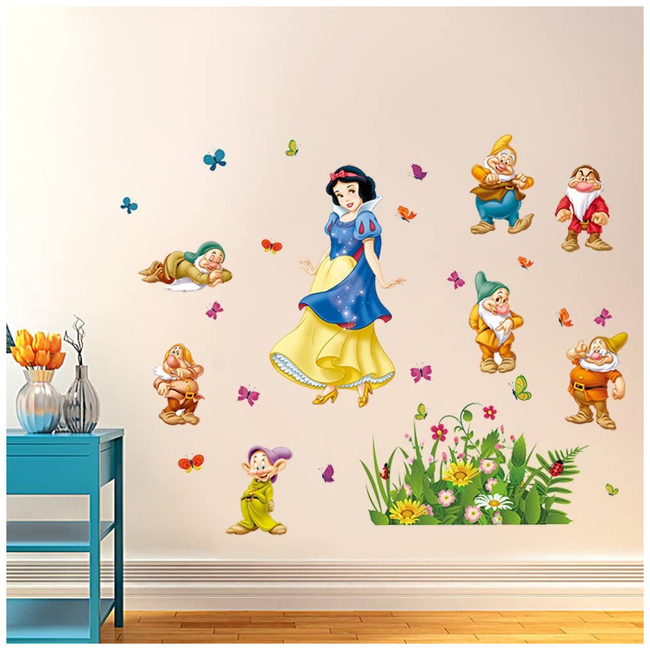 Decalmile Wall Stickers For Kids Room Snow White DM0163