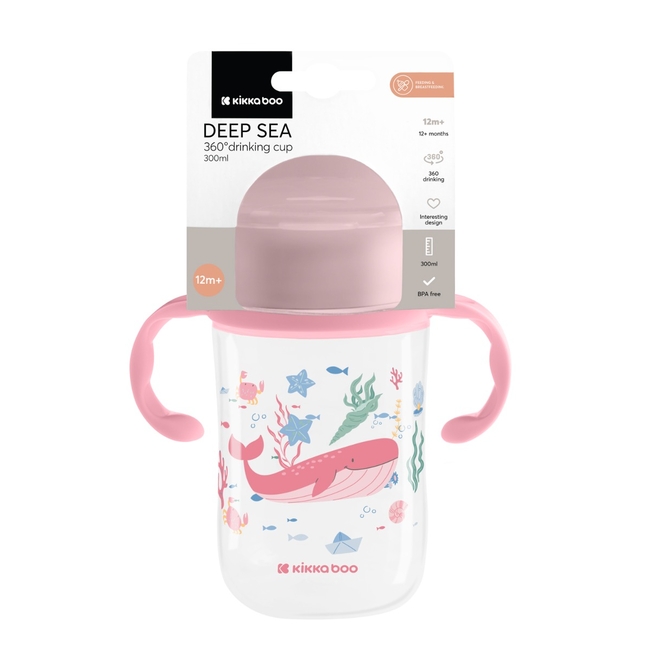 Kikka Boo 360° drinking cup 300ml Deep Sea Pink 31302030068