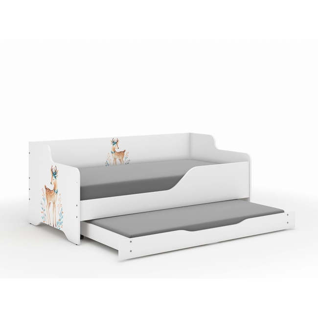 Lilu Children's Bed & Sofa 2 in 1 160 x 80 cm with Drawer + Free Mattress - Deer