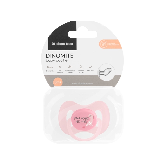 Kikka Boo Pacifier 0-6m Dinomite Pink 31303010059