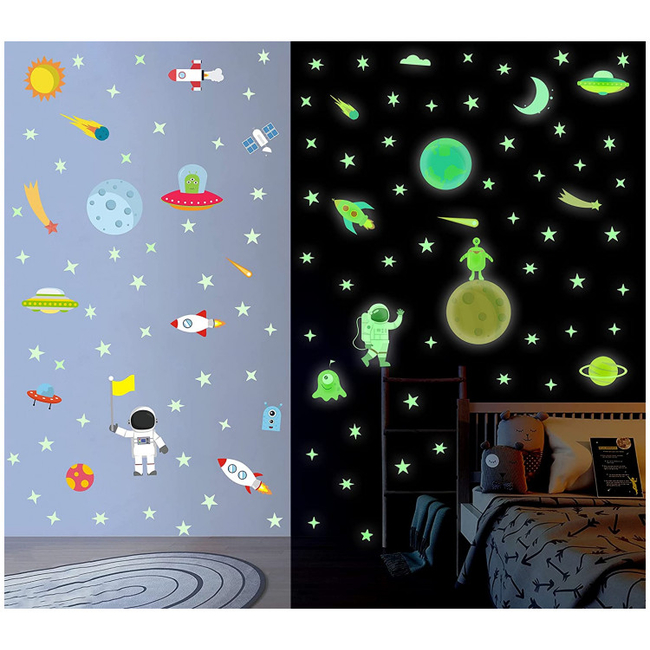 DIY Phosphorescent Wall Stickers For Kids Room Planets Astronaut X0018HNGQ7