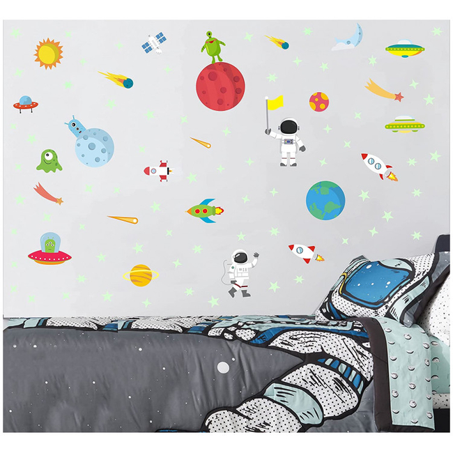 DIY Phosphorescent Wall Stickers For Kids Room Planets Astronaut X0018HNGQ7