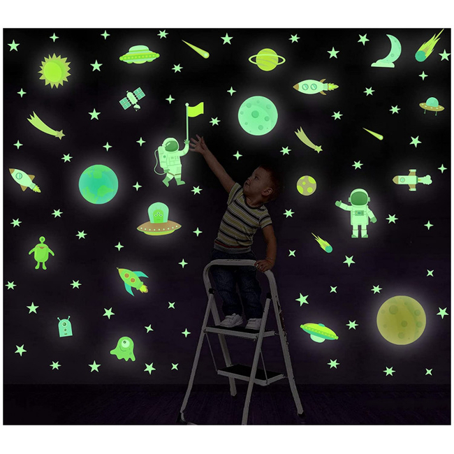 DIY Phosphorescent Wall Stickers For Kids Room Planets Astronaut X0018HNGQ7