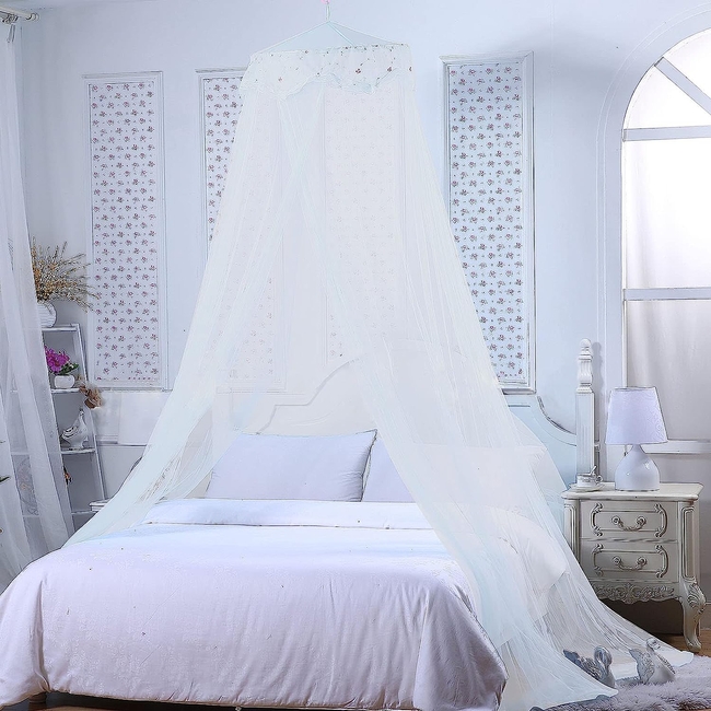 OEM Dream Μεγάλη  Κουνουπιέρα 270 cm Για Μονό & Διπλό Κρεβάτι Λευκή