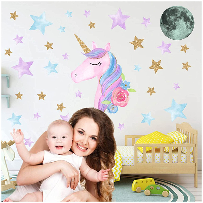 Einhorn Unicorn Stickers for Ceiling and Wall Decals X001DSWLQ7