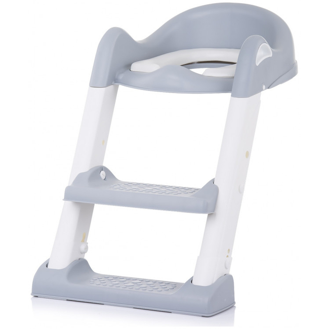 Chipolino Toilet trainer seat with ladder Tippy STPTI0211GY Grey