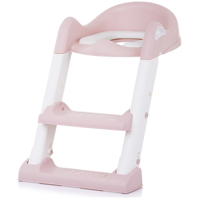Chipolino Toilet trainer seat with ladder Tippy STPTI0213PI White Pink