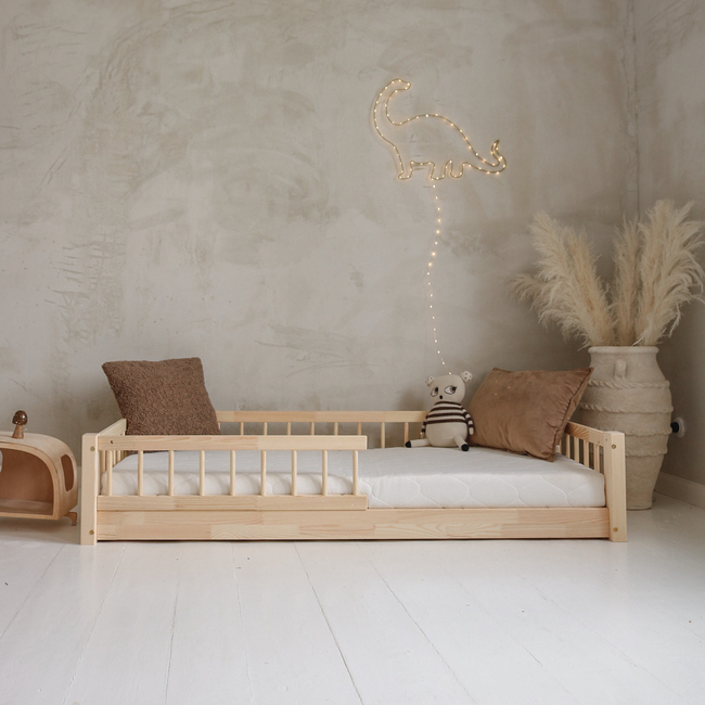 Luletto Basic Bello Παιδικό Κρεβάτι με Πλάτη Ξύλινο Σκανδιναβικού Στυλ