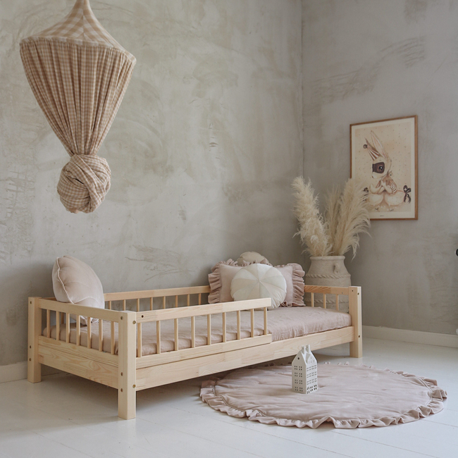 Luletto Basic Bello Παιδικό Κρεβάτι με Πλάτη Ξύλινο Σκανδιναβικού Στυλ