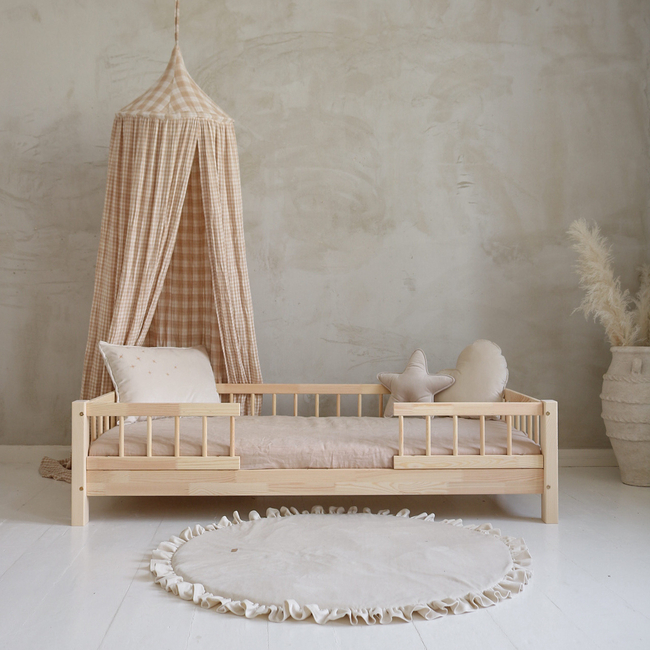 Luletto Basic Bello Duo Ξύλινο Παιδικό Κρεβάτι με Κάγκελα & Κεντρική Είσοδο