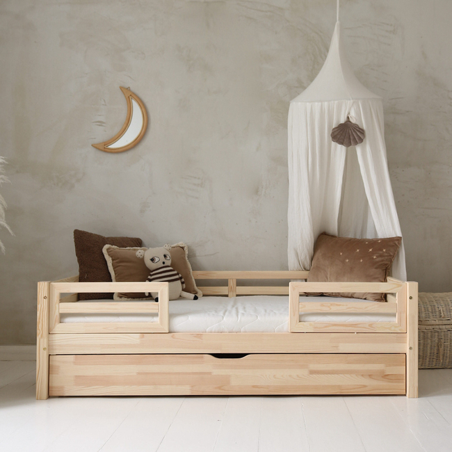 Luletto Basic Fello Duo Plus – Κρεβάτι με Κάγκελα, Κεντρική Είσοδο & Συρτάρι Ύπνου