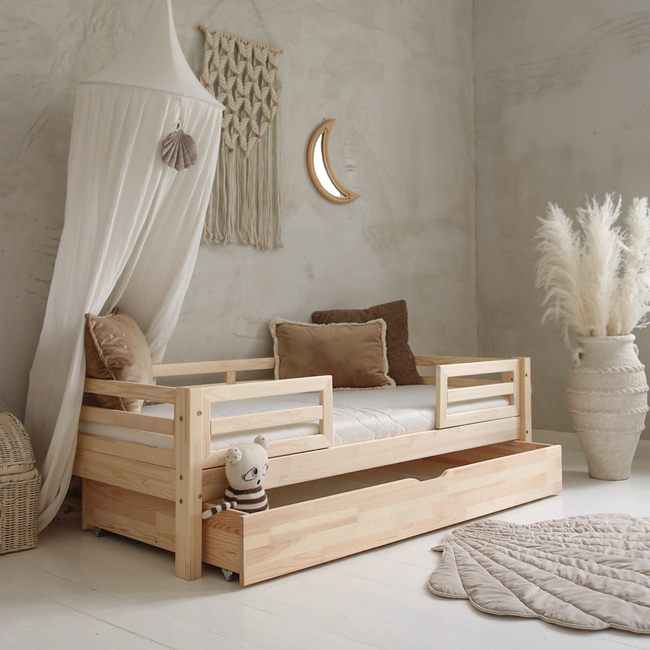 Luletto Basic Fello Duo Plus – Κρεβάτι με Κάγκελα, Κεντρική Είσοδο & Συρτάρι Ύπνου