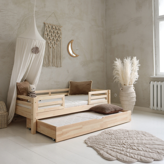 Luletto Basic Fello Duo Plus – Κρεβάτι με Κάγκελα, Κεντρική Είσοδο & Συρτάρι Ύπνου