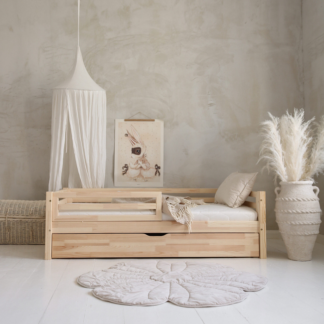 Luletto Basic Fello Plus – Κλασικό Παιδικό Κρεβάτι με Κάγκελα & Συρτάρι ύπνου