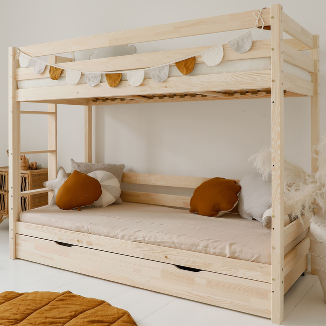 Luletto Basic Plus – Scandinavian Style Bunk Bed With Drawer