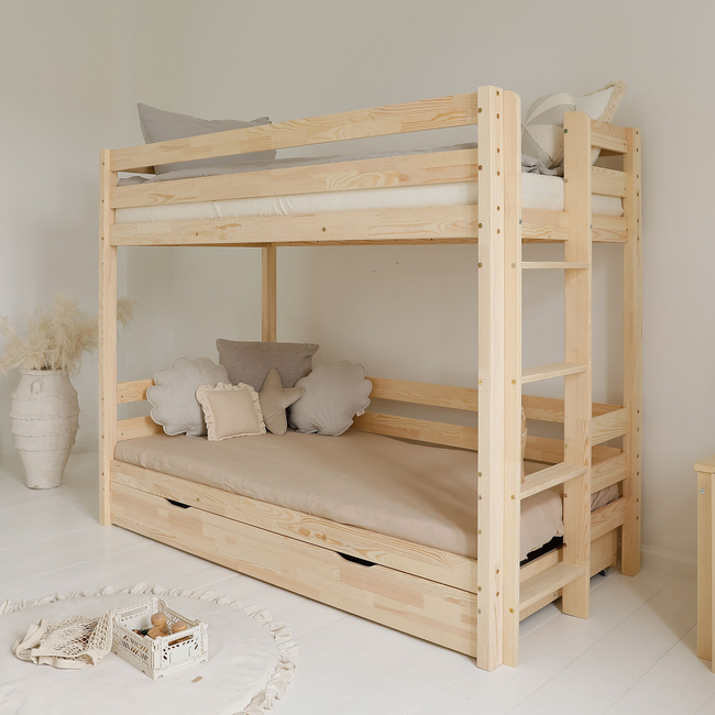 Luletto Basic Plus – Κουκέτα Σε Σκανδιναβικό Στυλ Με Αποθηκευτικό Συρτάρι