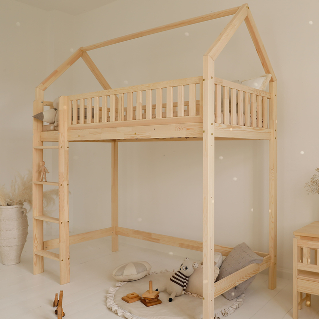 Luletto Bianco Loft – House-Shaped Loft Bed In Scandinavian Style