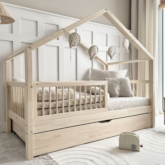 Luletto Housebed Alto Plus Παιδικό Κρεβάτι Montessori με συρτάρι ύπνου