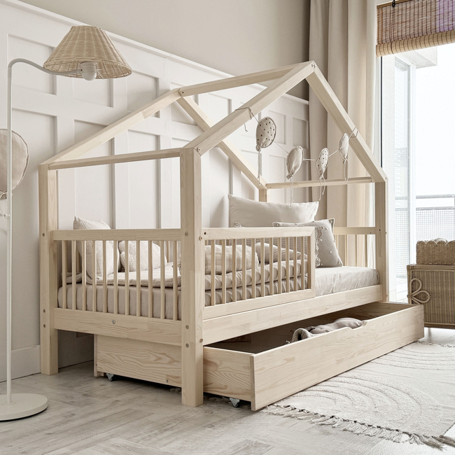 Luletto Housebed Alto Plus Παιδικό Κρεβάτι Montessori με συρτάρι ύπνου