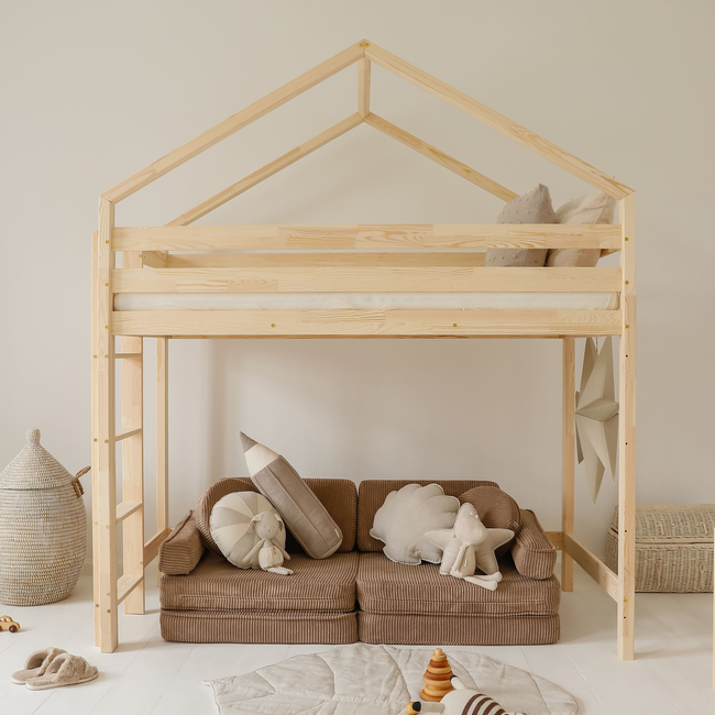 Luletto Housebed Loft – House-Shaped Scandinavian Loft Bunk Bed