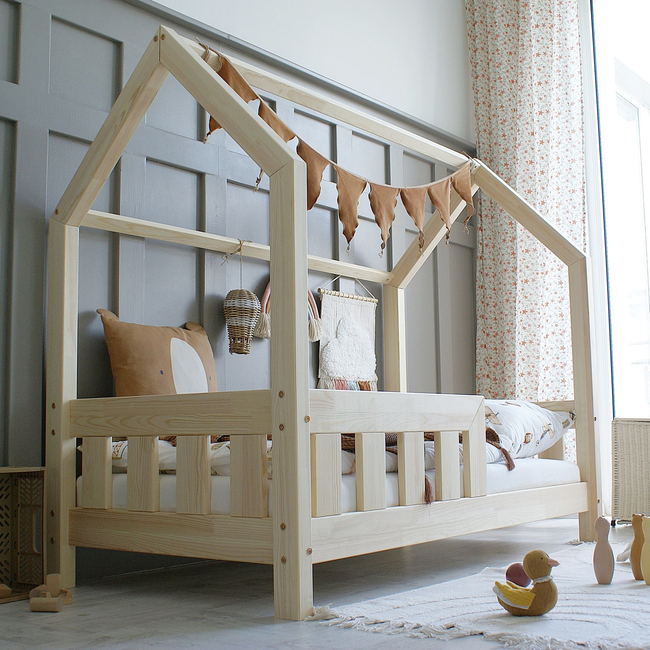 Luletto Maxi Children's Bed House Made of Pine Wood – Scandinavian Design