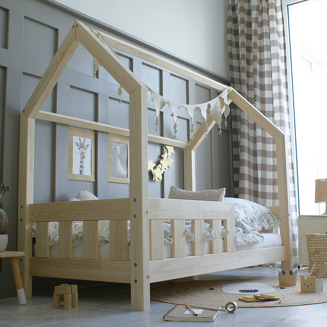 Luletto Maxi Children's Bed House Made of Pine Wood – Scandinavian Design