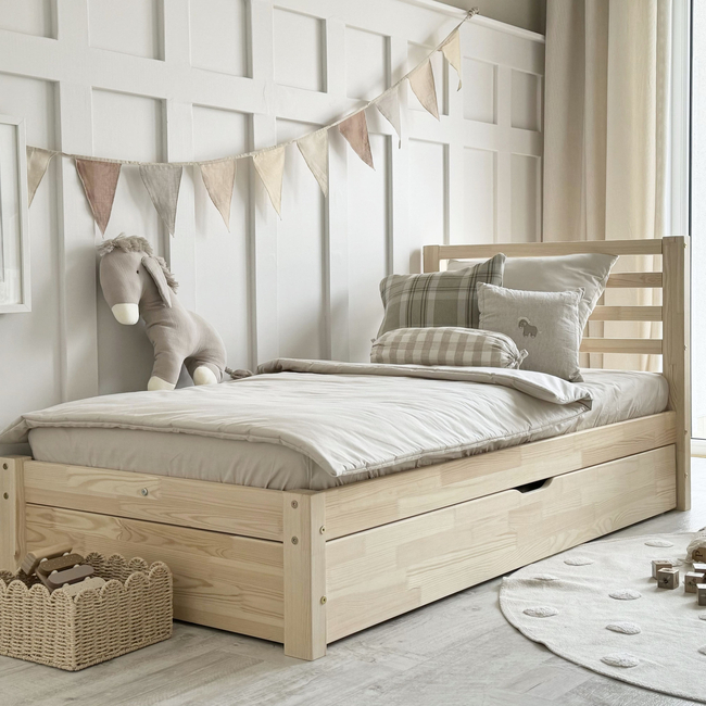 Luletto Simple Fello Plus – Κλασικό Κρεβάτι με Προσκέφαλο & Συρτάρι