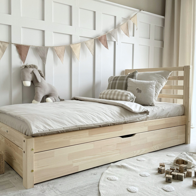 Luletto Simple Fello Plus – Κλασικό Κρεβάτι με Προσκέφαλο & Συρτάρι