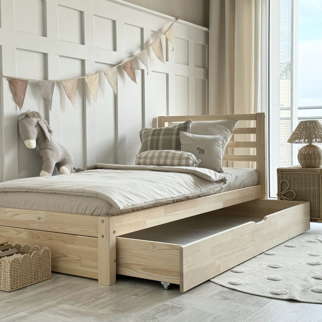Luletto Simple Fello Plus – Κλασικό Κρεβάτι με Προσκέφαλο & Συρτάρι