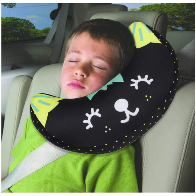 eat belt pad, car sleeping pillow Black Cat