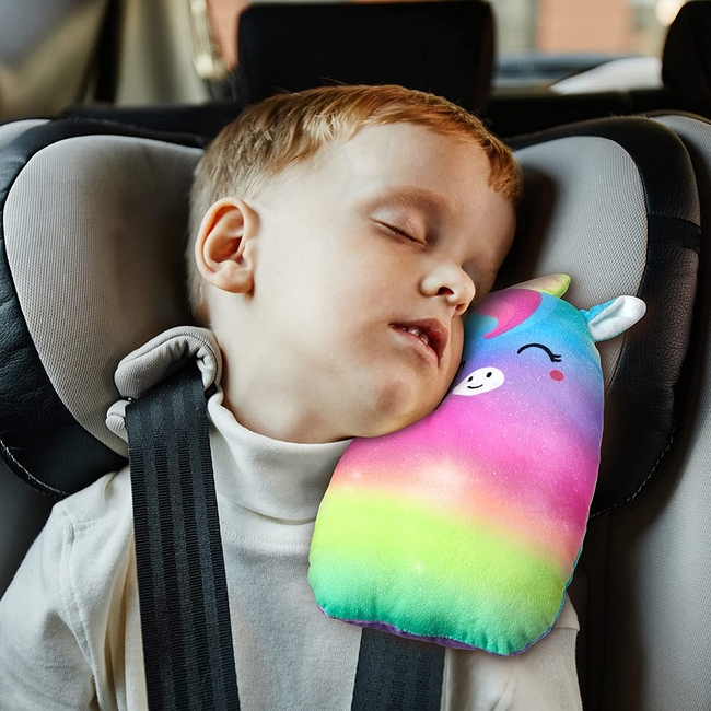 Seat belt pad, car sleeping pillow Rainbow BY000502