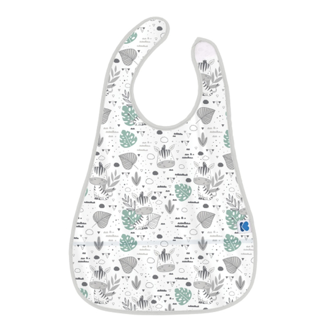 Kikka Boo EVA bib with crumb catcher Savanna Pattern Grey (31303030041)