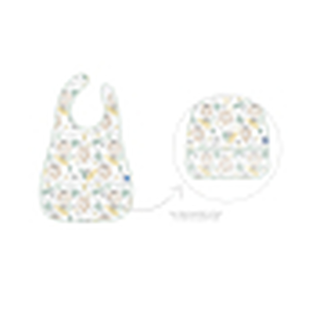 Kikka Boo EVA bib with crumb catcher Savanna Pattern Mint (31303030039)