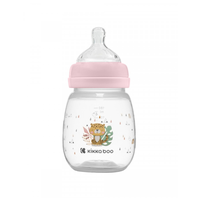 Kikka Boo Πλαστικό Μπιμπερό 180 ml BPA Free 0+ Μηνών Savanna Pink 31302020095