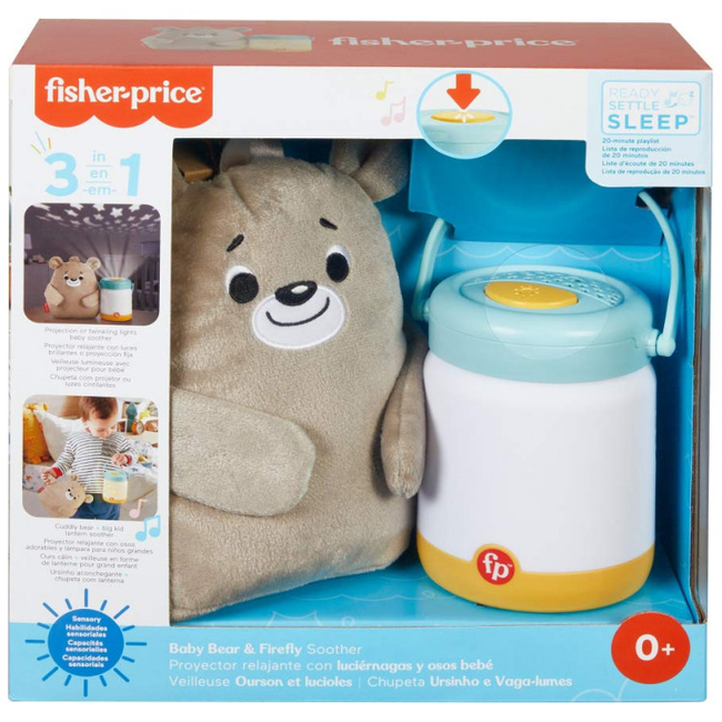 Fisher-Price GRR00 Baby Bear with Firefly Music Box Sound